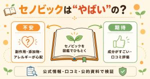 セノビックは安全か不安か期待かを検証する記事の導入図