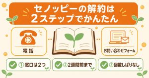 セノッピー定期コース解約の窓口2つと2週間前ルールの要点まとめ