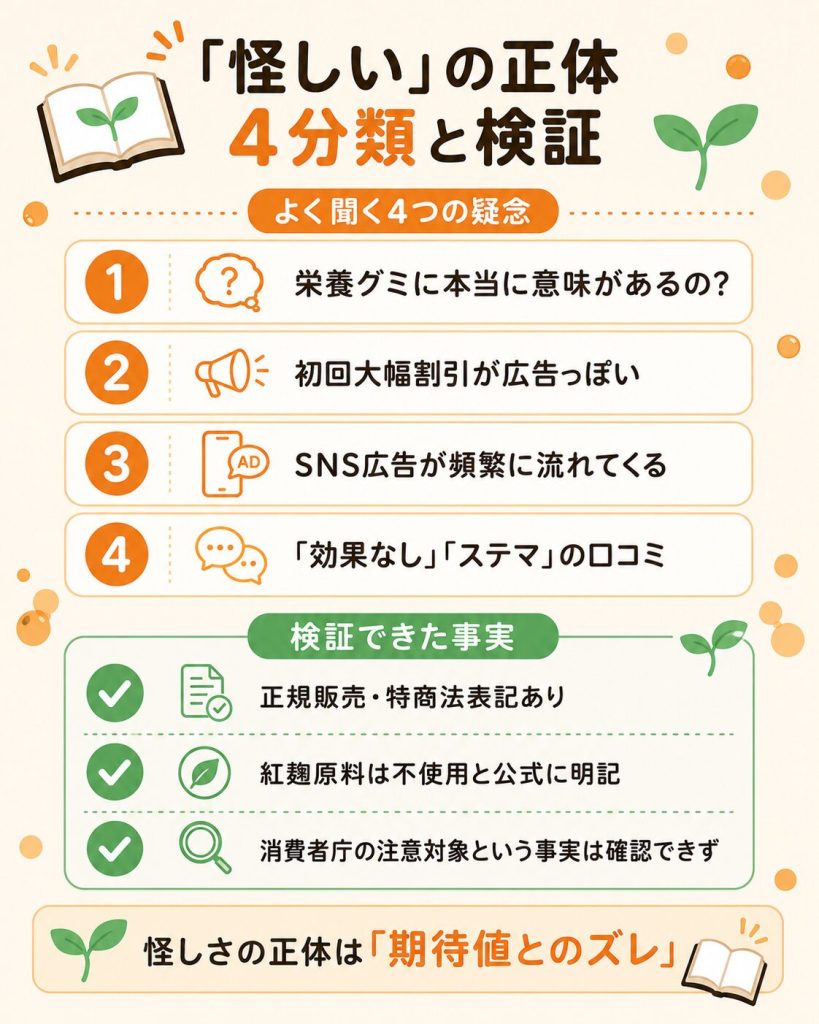 セノッピーが怪しいと言われる4つの理由と検証結果の整理