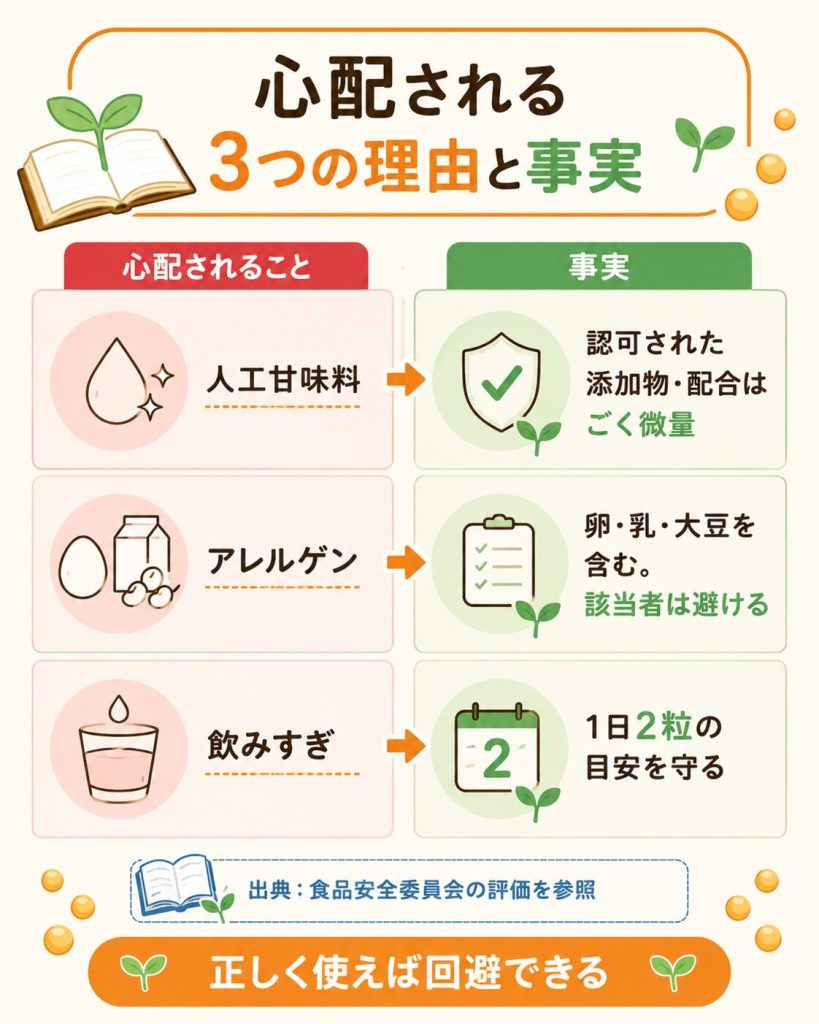 ノビルンで心配される3つの点と事実の整理