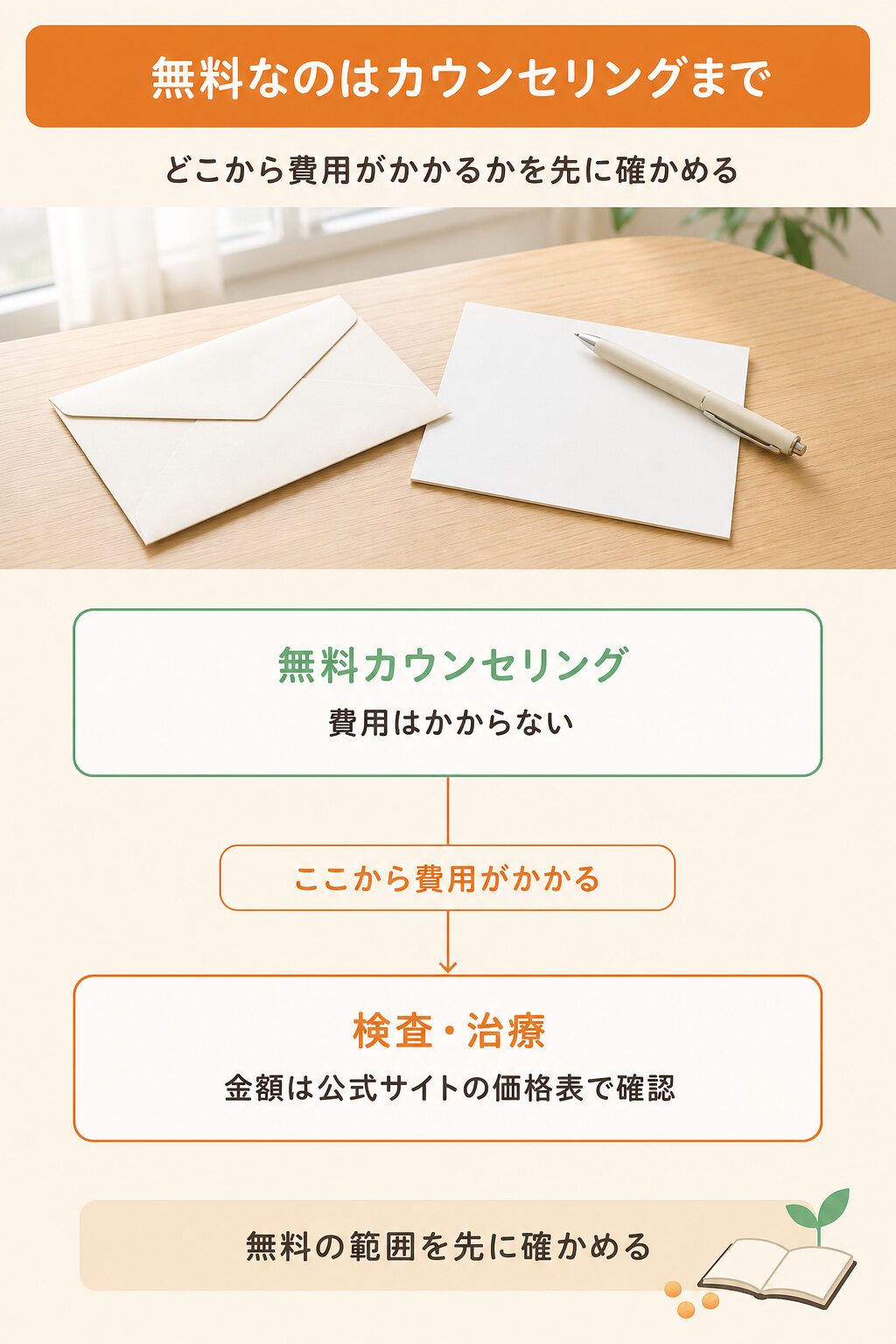 図解：シン東京駅こどもの成長クリニックの料金と無料の範囲